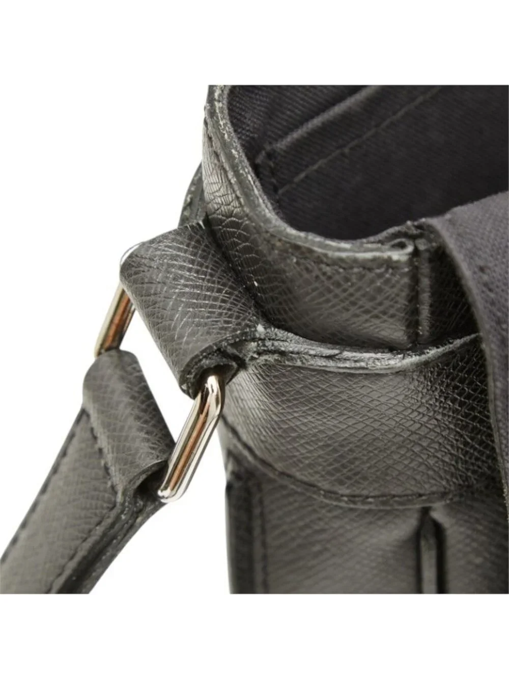 Louis Vuitton Taiga Roman PM Crossbody Shoulder Bag Ardoise Black Leather